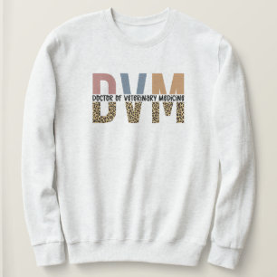 DVM Doctor of Veterinary Medicine Leopard Print Sweatshirt