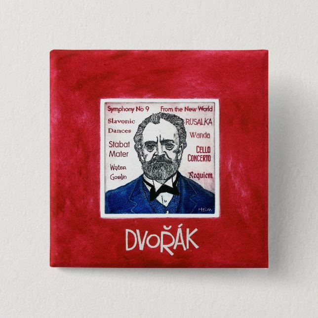 Dvorak 15 Cm Square Badge (Front)