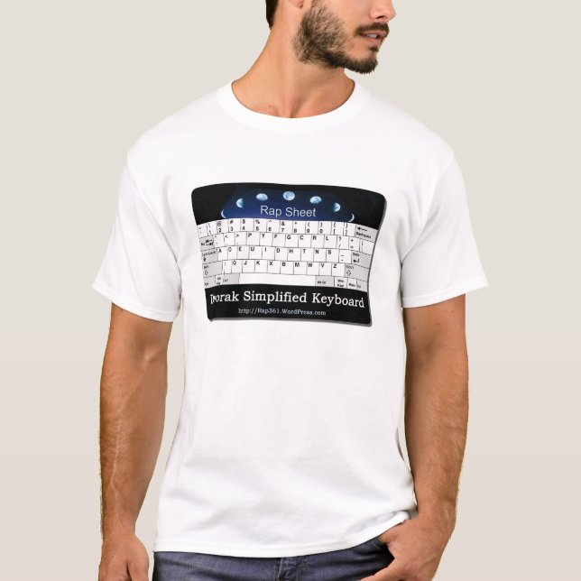 Dvorak Simplified Keyboard T-Shirt (Front)