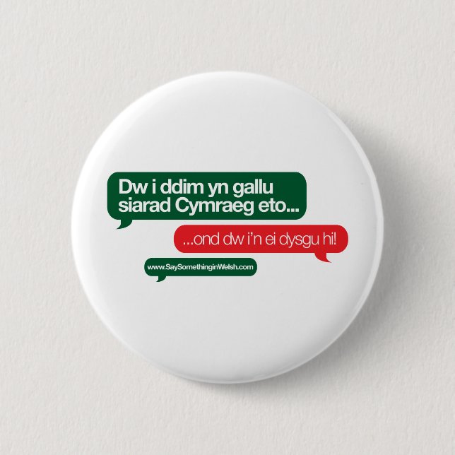 Dw i ddim yn gallu 6 cm round badge (Front)