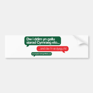 Dw i ddim yn gallu bumper sticker