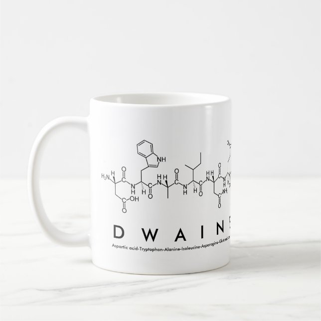Dwaine peptide name mug (Left)