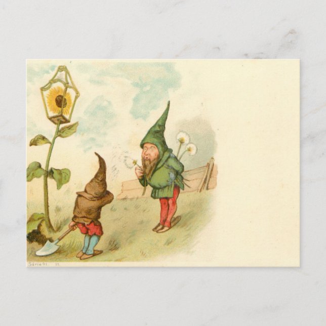 Dwarf and Dandelion Postcard (Front)