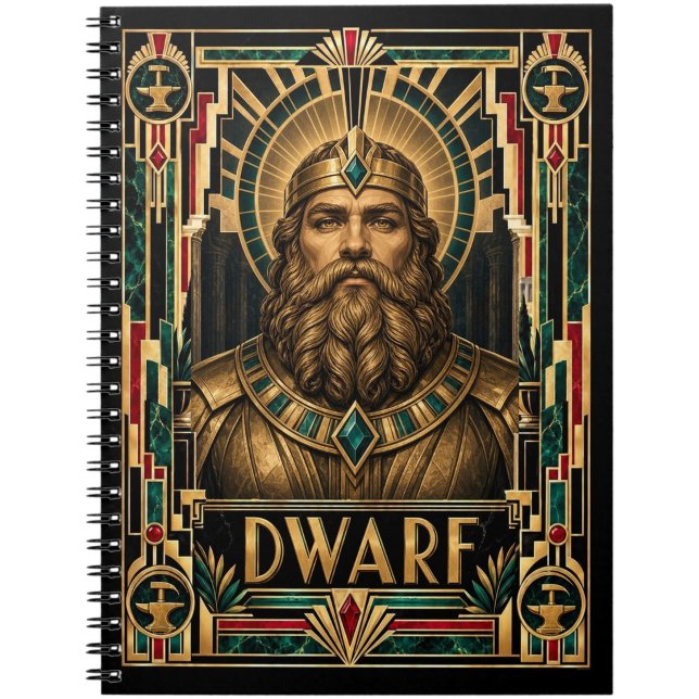 Dwarf, Art Deco Mythical Notebook (Creator Uploaded)