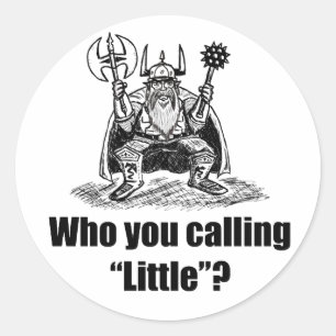 Dwarf-BW Classic Round Sticker