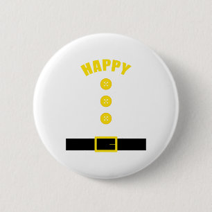 Dwarf Costume - Fun Halloween Gift Idea - Happy  6 Cm Round Badge