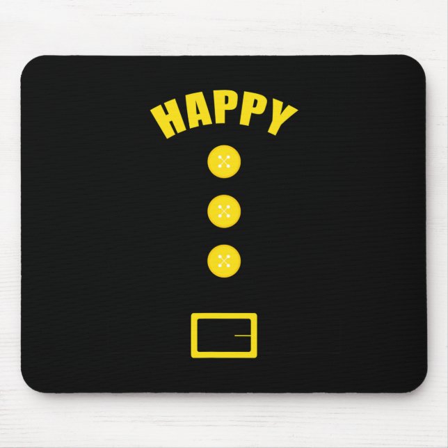 Dwarf Costume  - Fun Halloween Gift Idea - Happy  Mouse Mat (Front)