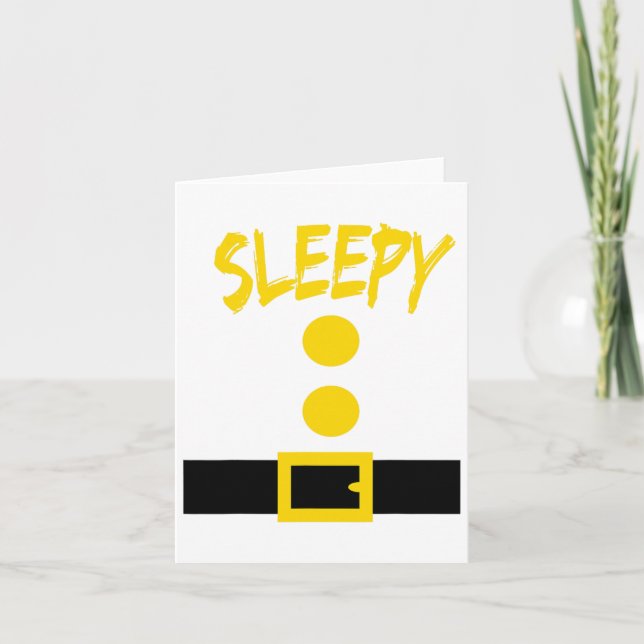 Dwarf Costume - Fun Halloween Gift Idea - Sleepy  Card (Front)