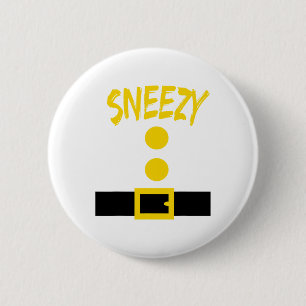 Dwarf Costume - Fun Halloween Gift Idea - Sneezy 6 Cm Round Badge