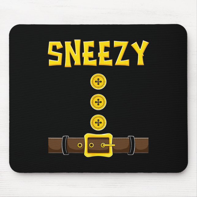 Dwarf Easy Halloween Costume Matching Group Couple Mouse Mat (Front)