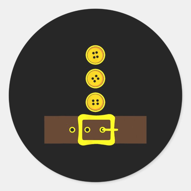 Dwarf Easy Halloween Men Women Group Costume Dwarf Classic Round Sticker (Front)