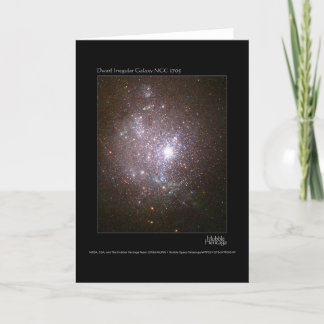Dwarf Galaxy NGC 1705 Hubble Telescope Card
