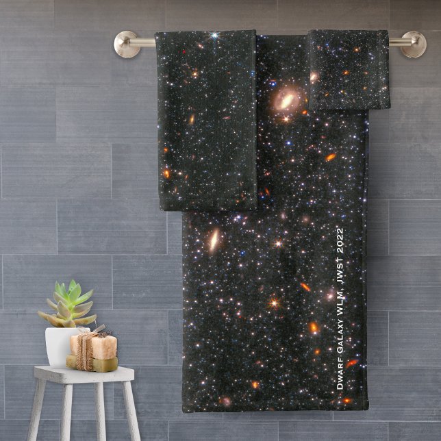 Dwarf Galaxy WLM James Webb Space Telescope Hi-Res Bath Towel Set (Creator Uploaded)