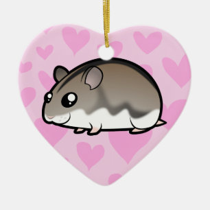 Dwarf Hamster Love Ceramic Tree Decoration