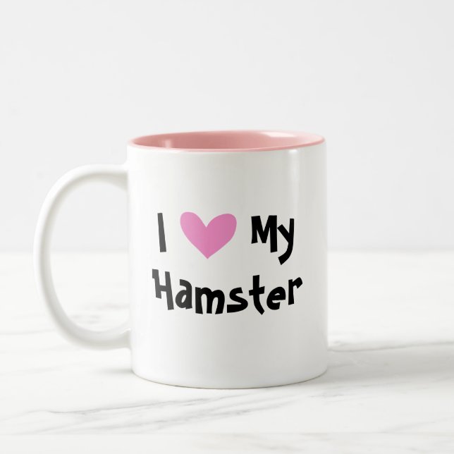 Dwarf Hamster Love Two-Tone Coffee Mug (Left)