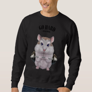 Dwarf Hamster Muscle Training Weightlifting Fitnes Sweatshirt