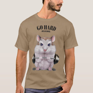 Dwarf Hamster Muscle Training Weightlifting Fitnes T-Shirt