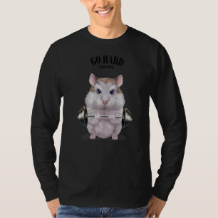 Dwarf Hamster Muscle Training Weightlifting Fitnes T-Shirt