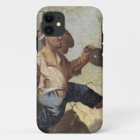 Dwarf Holding a Jug (oil on canvas laid down on pa