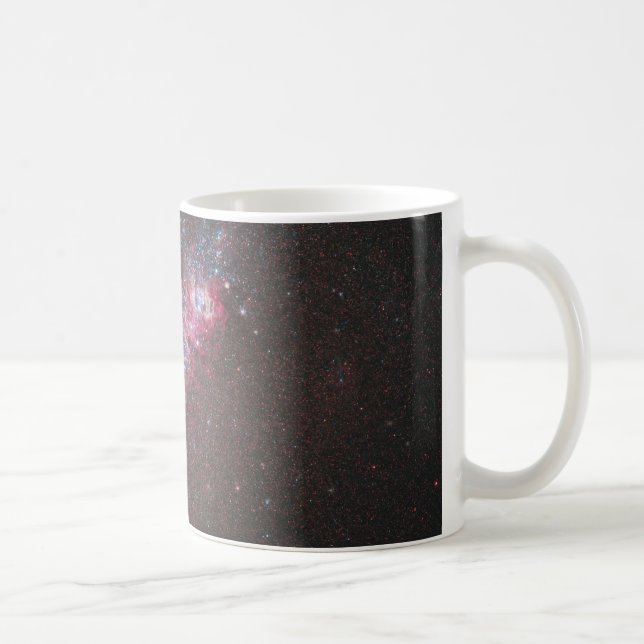 Dwarf Irregular Galaxy NGC 4214 Imaged by Hubble Coffee Mug (Right)