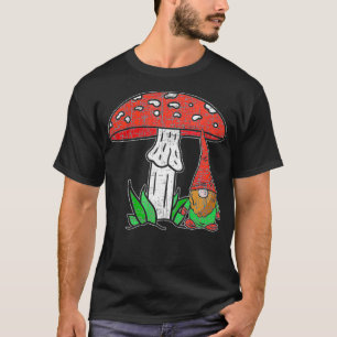 Dwarf Mushroom Lover Mycology Foraging Morel Hunti T-Shirt