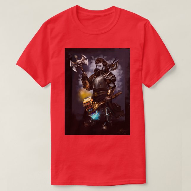 Dwarf Paladin Stout and Mighty T-Shirt (Design Front)