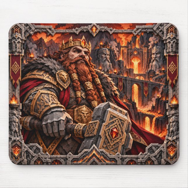 Dwarf, Paper Cut Monster Mouse Mat (Front)