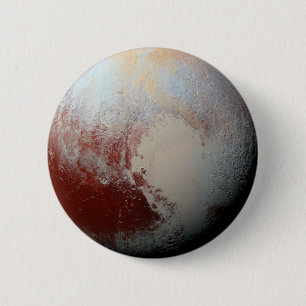 Dwarf Planet Pluto by NASA New Horizons 2015 Photo 6 Cm Round Badge