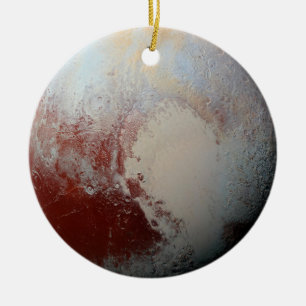 Dwarf Planet Pluto by NASA New Horizons 2015 Photo Ceramic Tree Decoration