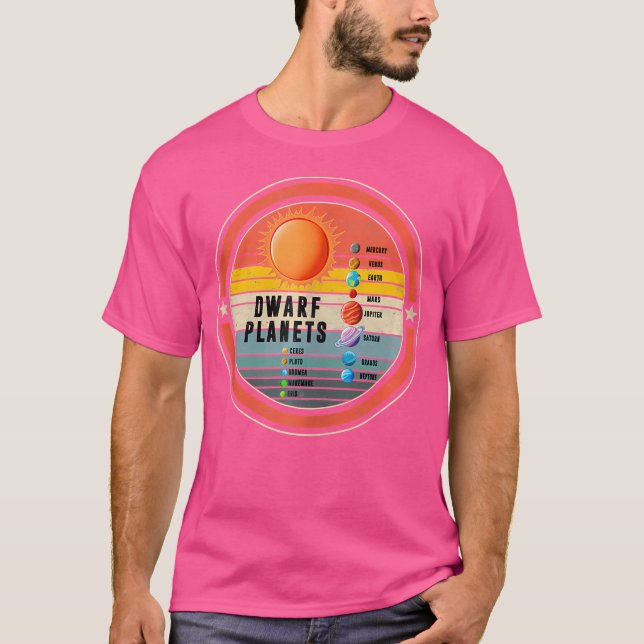Dwarf Planets Science Space Solar Astronomy System T-Shirt (Front)