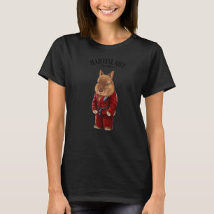 Dwarf Rabbit Judo Karate Master In Red Judogi  1 T-Shirt