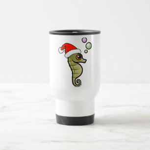 Dwarf Seahorse Santa Travel Mug
