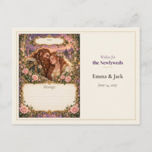 Dwarf Wedding Guest Book Wishes Postcard