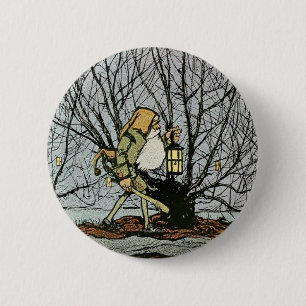 Dwarf with a Lantern 6 Cm Round Badge