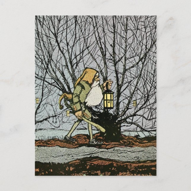 Dwarf with a Lantern Postcard
