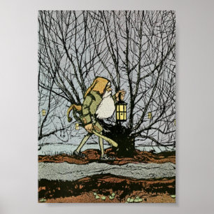 Dwarf with a Lantern Poster