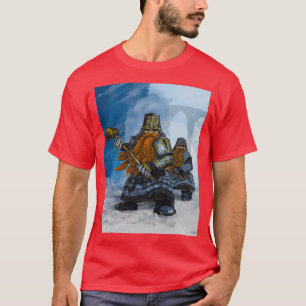Dwarf with hammer fantasy illustration T-Shirt