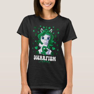 Dwarfism Awareness Month Green Ribbon Unicorn T-Shirt