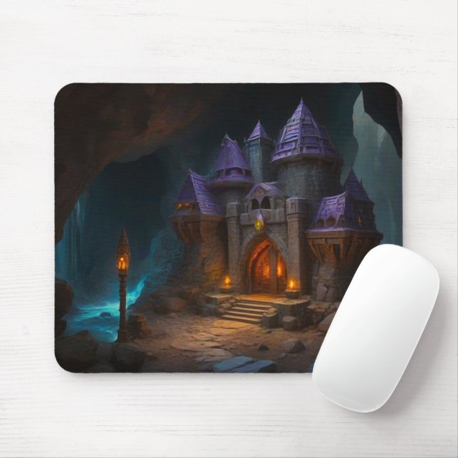 Dwarven Castle of the Blacksmith's Forge Mouse Mat (With Mouse)