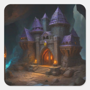 Dwarven Castle of the Blacksmith's Forge Square Sticker