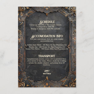 Dwarven Splendour Fantasy Wedding Enclosure Card