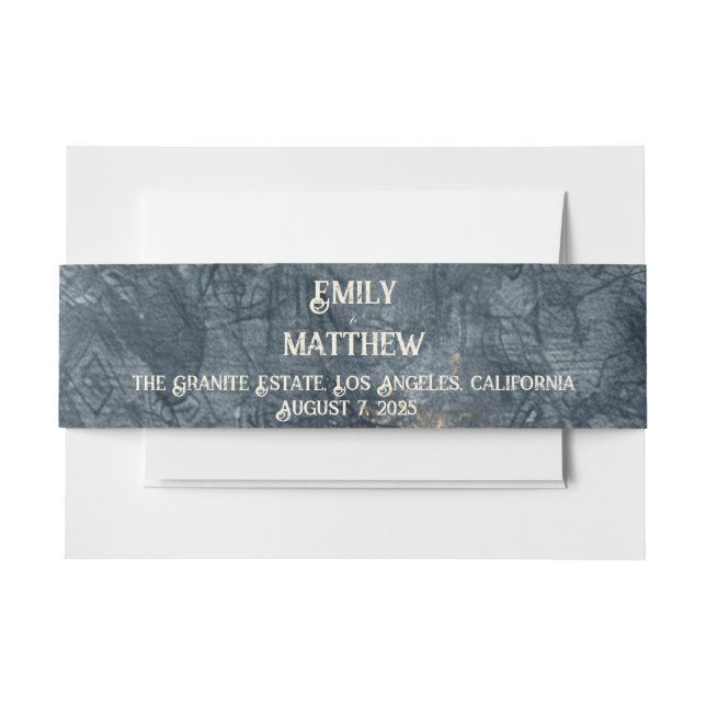 Dwarven Splendour Fantasy Wedding  Invitation Belly Band (Front Example)