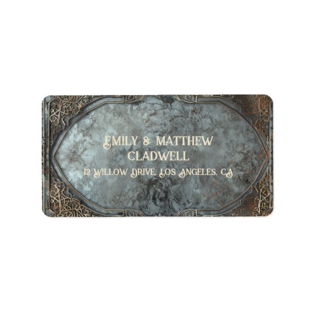 Dwarven Splendour Fantasy Wedding Label (Front)