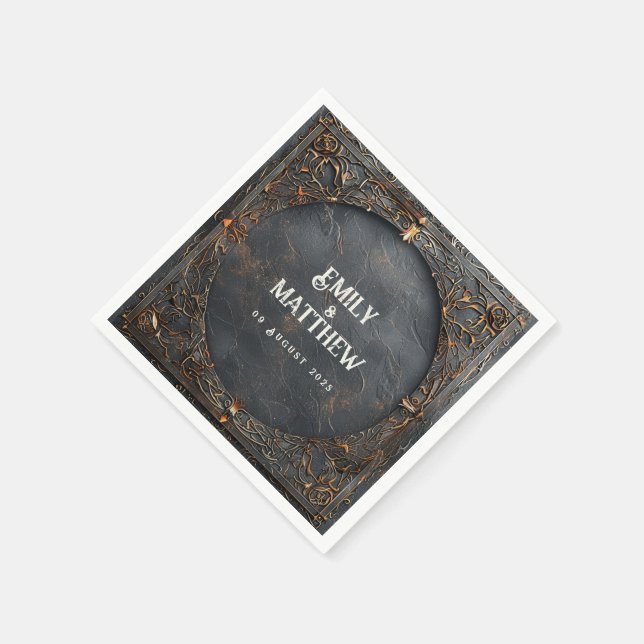 Dwarven Splendour Fantasy Wedding  Napkin (Corner)