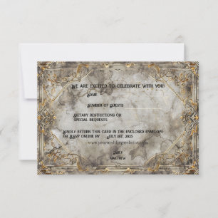 Dwarven Splendour Fantasy Wedding Thank You Card