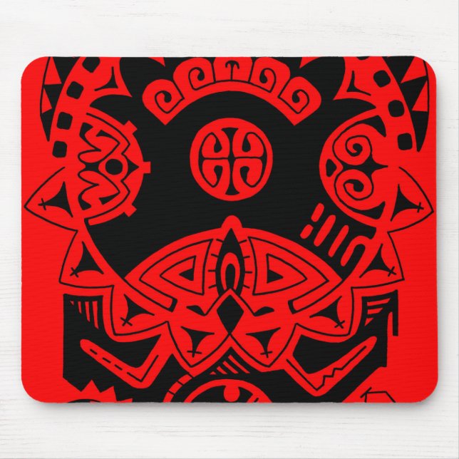 Dwayne Johnson "The Rock" polynesian tribal tattoo Mouse Mat (Front)