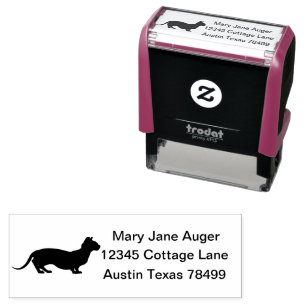 Dwelf Cat Personalised Self Address Self-inking Stamp
