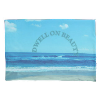 Dwell on beauty beach scene pillowcase