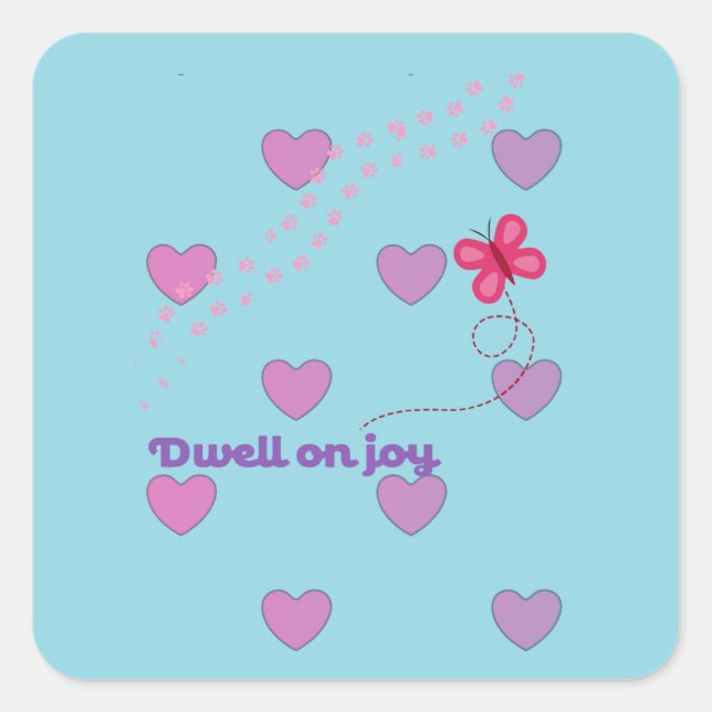 dwell on joy inspirational sticker (Front)
