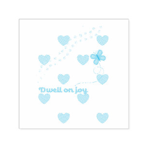 dwell on joy inspirational sticker self-inking stamp